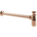 Vasca Scuro 600mm Wall Hung White Marble Basin Shelf & Brushed Bronze Bottle Trap  - 2