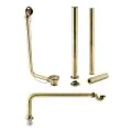 Vasca Exposed Bath Plug & Chain Waste w/Pipe Shrouds - Brushed Brass - 0