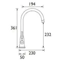 Bristan Dune Monobloc Sink Mixer Chrome DU SNK C - 1