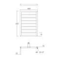 Abacus Metro Towel Warmer 578x800mm Textured Grey ELME057880GT - 1