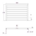 Abacus Metro Towel Warmer 578X800mm Matt Black ELME057880MB - 1