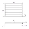 Abacus Metro Towel Warmer 578X800mm Matt Black ELME057880MB - 1