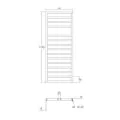 Abacus Metro Towel Warmer 578X800mm Terra Matt ELME057880TM - 1