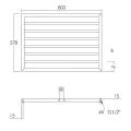 Abacus Metro Towel Warmer 578x800mm Matte White ELME057880WH - 1
