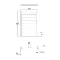 Abacus Metro Towel Warmer 655X450mm Matt Black ELME065545MB - 1