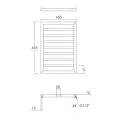 Abacus Metro Towel Warmer 655x450mm Terra Matt ELME065545TM - 1