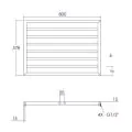 Abacus Metro Towel Warmer 655x450mm Matte White ELME065545WH - 1