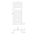 Abacus Metro Towel Warmer 1193x500mm Textured Grey ELME120050GT - 1
