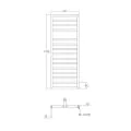 Abacus Metro Towel Warmer 1193X500mm Matt Black ELME120050MB - 1