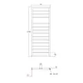 Abacus Metro Towel Warmer 1193x500mm Terra Matt ELME120050TM - 1
