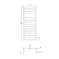 Abacus Metro Towel Warmer 1193x500mm Matte White ELME120050WH - 1