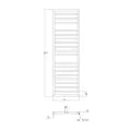 Abacus Metro Towel Warmer 1655X500mm Textured Grey ELME165550GT - 1