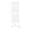 Abacus Metro Towel Warmer 1655X500mm Matt Black ELME165550MB - 1