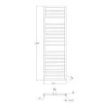 Abacus Metro Towel Warmer 1655x500mm Terra Matt ELME165550TM - 1