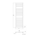 Abacus Metro Towel Warmer 1655X500mm Matte White ELME165550WH - 1