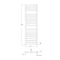 Abacus Metro Towel Warmer 1655X500mm Matte White ELME165550WH - 1