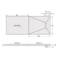 Abacus Element Concept Kit 6L 300MM Linear Drain- 750X1850X40/50MM EMK3-05-1807 - 1