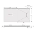 Abacus Elements Concept Kit 3L 300MM Linear Drain 900X1850X40/50MM EMK3-05-1809 - 1