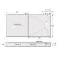 Abacus Elements Concept Kit 1L 300MM Linear Drain - 900X1850X130/140MM EMK3-15-1809 - 1