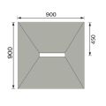 Abacus Elements Level Tray Kit - 9X9 Centre Linear Drain EMK3-CE-0909 - 1