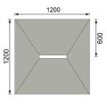 Abacus Elements Level Tray Kit - 12X12 Centre Linear 300 Drain EMK3-CE-1212 - 1