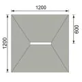 Abacus Elements Level Tray Kit - 12X12 Centre Linear 300 Drain EMK3-CE-1212 - 1
