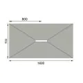 Abacus Elements Level Tray Kit - 16X9 Centre Linear 300 Drain EMK3-CE-1609 - 1