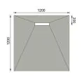 Abacus Elements Level Tray Kit - 12X12 End Linear 300 Drain EMK3-EN-1212 - 1