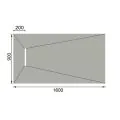 Abacus Elements Level Tray Kit - 16X9 End Linear 300 Drain EMK3-EN-1609 - 1