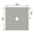 Abacus Elements Level Tray Kit - 9X9 Centre Square Drain EMKS-CE-0909 - 1