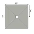 Abacus Elements Level tray Kit - 12X12 Centre Square Drain EMKS-CE-1212 - 1