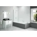 Merlyn 800x1500mm Single Fixed Square Bath Screen (6mm) DIBS0010 - 0
