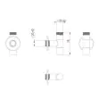 Abacus Angled Isolation Valve 1/2" male x 10mm Brushed Nickel EPAC-05-0720 - 1