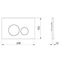 Abacus Iso 2S Brushed Stainles Steel Press Plate EPPR-35-05BS - 1