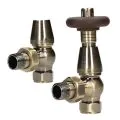 BiWorld Bentley Traditional Antique Brass 15mm TRV & Lockshield Valve Set EV-B15AB - 0