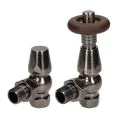 BiWorld Bentley Traditional Brushed Black Nickel 15mm TRV & Lockshield Valve Set EV-B15BN - 0