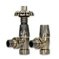 BiWorld Bentley Gothic Antique Brass TRV & Lockshield Valve Set EV-BG15AB - 0