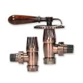 BiWorld Bentley Manual Antique Copper & Lockshield Valve Set EV-BM15AC - 0