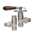 BiWorld Bentley Manual Silver Nickel & Lockshield Valve Set EV-BM15SN - 0