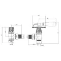 BiWorld Bentley Manual Silver Nickel & Lockshield Valve Set EV-BM15SN - 1
