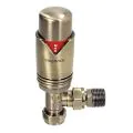 BiWorld Elegance Wave Antique Brass TRV & Lockshield Twin Pack EV-E15TPAB - 1