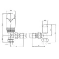 BiWorld Elegance Wave Black Nickel TRV & Lockshield Twin Pack EV-E15TPBN - 2