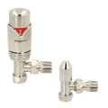 BiWorld Elegance Wave Silver Nickel TRV & Lockshield Twin Pack EV-E15TPSN - 0