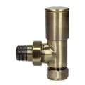 Biworld Heavy Pattern 15mm Antique Brass Angled Wheel Head Valve EV-HP15AB - 0