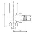 Biworld Heavy Pattern 15mm Antique Brass Angled Wheel Head Valve EV-HP15AB - 1