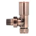 BiWorld Heavy Pattern 15mm Antique Copper Angled Wheel Head Valve EV-HP15AC - 0