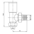 BiWorld Heavy Pattern 15mm Antique Copper Angled Wheel Head Valve EV-HP15AC - 1