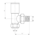 BiWorld Heavy Pattern 15mm White Angled Wheel Head Valve EV-HP15AW - 1