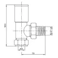 BiWorld Heavy Pattern 15mm Black Nickel Angled Wheel Head Valve EV-HP15BN - 1