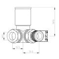 BiWorld Heavy Pattern 15mm Chrome Corner Wheel Head Valve EV-HP15C - 1
